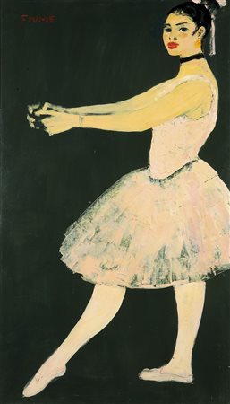 FIUME SALVATORE Comiso (RG) 1915 - 1997 Milano "Ballerina" 130x75 olio su...