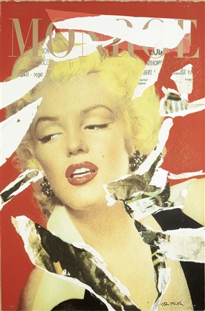 ROTELLA MIMMO Catanzaro 1918 - 2006 Milano "Marilyn sospettosa" 2003 120x80...