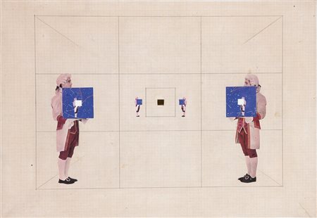 PAOLINI GIULIO Genova 1940 "Studi per Phoenise" 1992 39X55,5 collage...