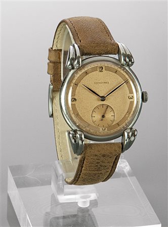 LONGINES Solo tempo anni '40 Diam 34 Cassa in due corpi con particolari anse...