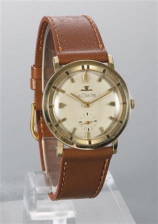 LE COULTRE Solo tempo, anni '40 Diam. 32 Cassa in oro giallo 14Kt in due...