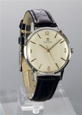 TISSOT Solo tempo, anni '60 Diam. 34 Cassa in acciaio in due parti; quadrante...