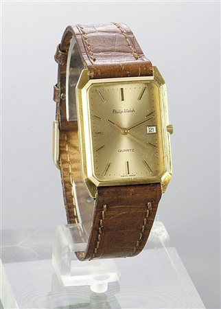 PHILIP WATCH Solo tempo, anni '90, ref. 6114 29x25 Cassa in oro giallo, di...