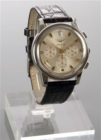 LONGINES Modello Conquest, cronografo a tre contatori, anni '70 Diam. 39...