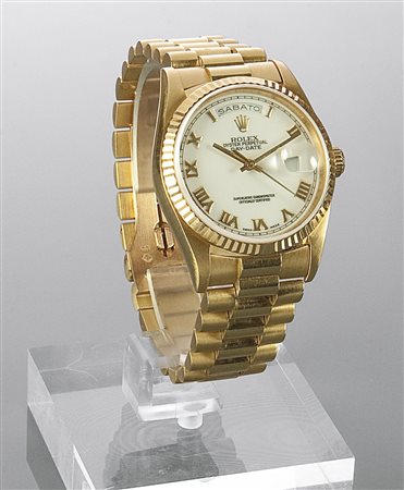 ROLEX Oyster Perpetual Day Date, 1997, ref. 18238 Diam. 36 Cassa in oro...