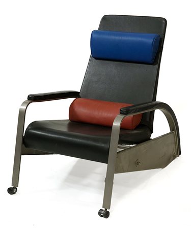 PROUVE' JEAN Faueteuil de grand repos Poltrona reclinabile in metallo con...