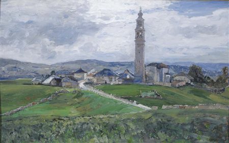 CIARDI GUGLIELMO Venezia 1842 - 1917 Altopiano Di Asiago 1905 olio su tavola...