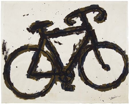 ARMAN FERNANDEZ Nizza 1921 - 2005 Bicicletta (1992) china tempera e collage...