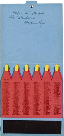 HAINS RAYMOND Saint Brieuc 1926 - 2005 Calendario 1971 fiammiferi tecnica...