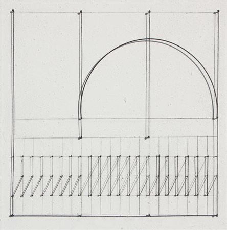 Walter VALENTINI Pergola 1928 S.D., 1980 tecnica mista su tavola mixed media...