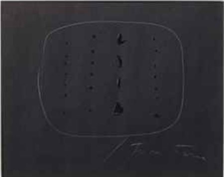 Lucio Fontana (1899-1968) Concetto spaziale firmato l. Fontana (in basso a...