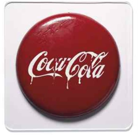 Mario Schifano (1934-1998) Coca Cola iscrizione e firma Per Simona Schifano...