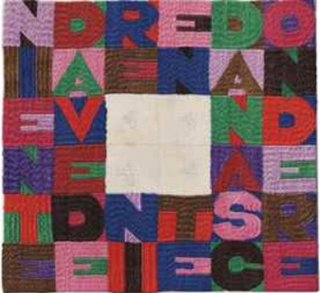 Alighiero Boetti (1940-1994) Niente da vedere niente da nascondere ricamo cm...