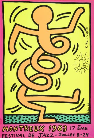 Keith Haring (Pennsylvania 1958 New York 1990) Montreux 17ème festival de...