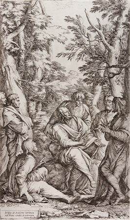 Salvator Rosa,&nbsp;L'Accademia di Platone.1662Acquaforte rifinita a...