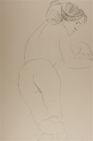 Emilio Greco,&nbsp;Nudo femminile di schiena.1982Acquaforte. mm 500x340....