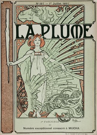 Alphonse Mucha,&nbsp;Copertina di La Plume (Numéro exceptionel consacré a...