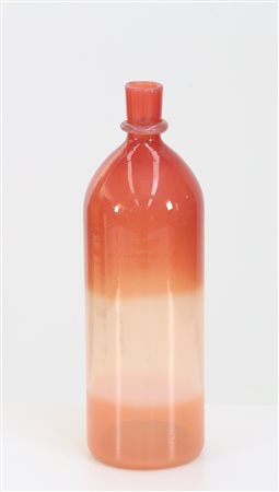 SEGUSO ARCHIMEDE (1909 - 1999) Bottiglia in vetro, anni 70. -. Cm 10,00 x...