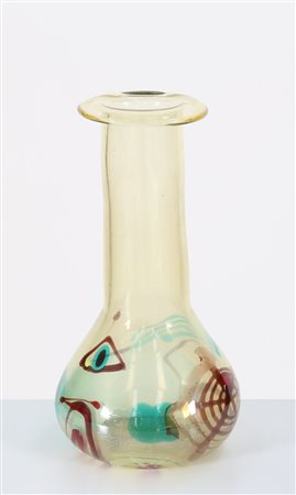 SCARPA CROCE LUIGI (1901 - 1967) Vaso in vetro con inserti astratti, per IVR...