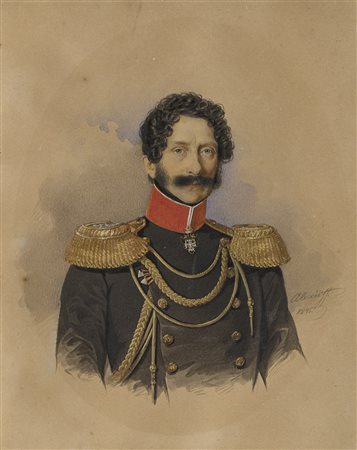 Nikolai Michailovich Alexejeff (1813 - 1880) &quot;Ritratto di Alto Ufficiale...