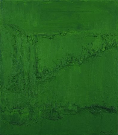 CARLO MATTIOLI Modena,1911-Parma 1994 " Paesaggio verde " anno 1979 olio su...