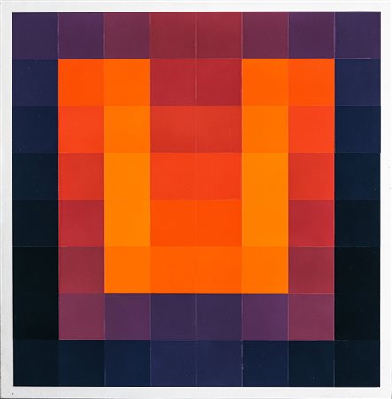 KARL GERSTNER 1930 - 2017 Carro 64 orange/violett/blau Vernice su alluminio,...