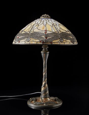 Lampada da tavolo in stile Tiffany con paralume modello "Dragonfly 1585" in...