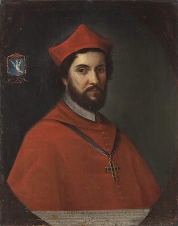 Scuola francese del secolo XVIII "Ritratto del cardinale Carlo Tommaso...