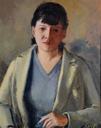 VIRGILIO GUIDI (Roma 1892 - Venezia 1984), Ritratto di giovane Russa, 1927...