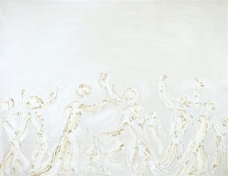 VIRGILIO GUIDI (Roma 1892 - Venezia 1984), Figure agitate, 1977 olio su tela,...