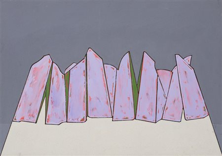 RENATO MAMBOR (1936-2014)Le Montagne Sella, 1990Olio e sabbia su telacm...