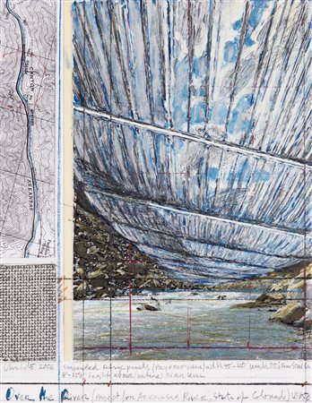 CHRISTO (1935)Over the river, project for the Arkansas River, State Of...