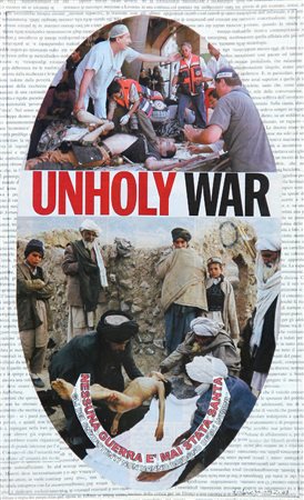 Eugenio MICCINI (Firenze 1925 Firenze 2007-06-19) Unholy war 2003 collage su...