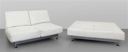 FRANCESCO BINFARE'Due sofà a schienali reclinabili' Damier' per EDRA, 2002....