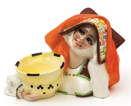 SANDRO VACCHETTIFigura femminile in costume regionale, anni "40. Ceramica...
