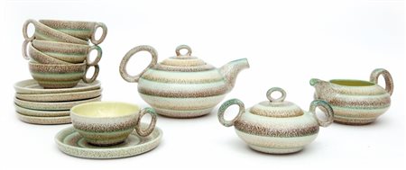 POZZO GARITTA, Albisola (Editore)Un servizio da tè in ceramica, anni "50,...