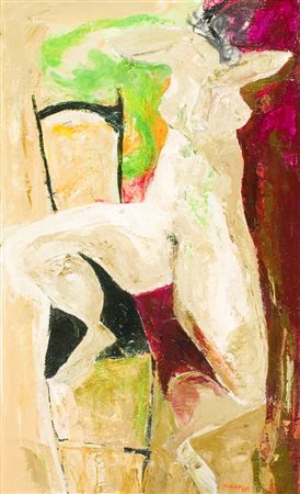 Angelo Colagrossi, Figura, 1998 Olio su tela, cm. 50x30 Firma in basso a...