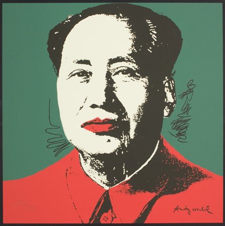 Andy Warhol, Mao, Serigrafia su carta, es. 1923/2400, cm. 60x60 Firma...