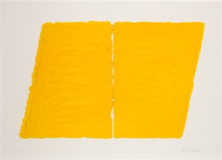 Pino Pinelli, Pittura gialla, 2006 Serigrafia su tavola, es. 5/50, cm. 60x85...