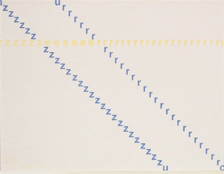 Arrigo Lora Totino, L'azzurro zero, 1969 Serigrafia su carta, es. 200/400,...