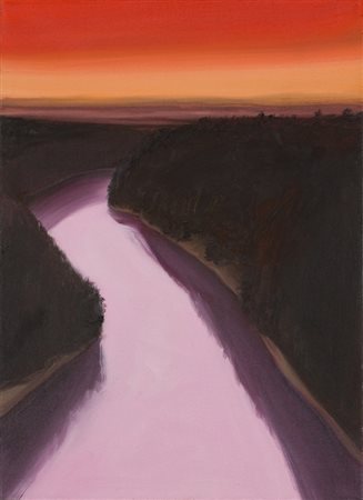 Sigrid Nienstedt, Rhone, 2004 Olio su tela, cm. 55x40 Firma sul retro....