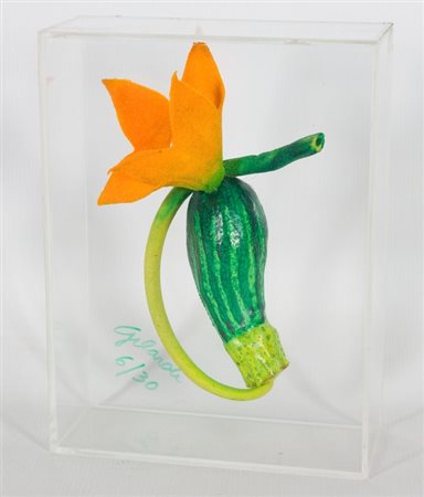 Piero Gilardi, Fiore di zucchino, 2002 Multiplo, es. 6/30, cm. 20x15x6 Firma...