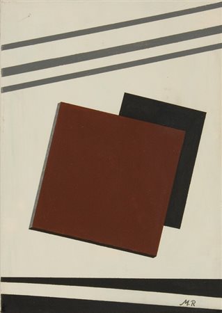 Mauro Reggiani, Composizione n.9, 1976 Acrilico su tela, cm. 35x25 Firma sul...