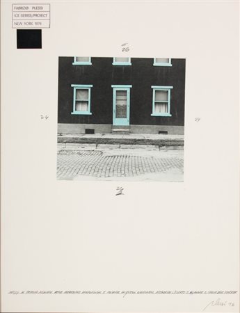 Fabrizio Plessi, Ices series/project, New York, 1976 Tecnica mista su carta,...