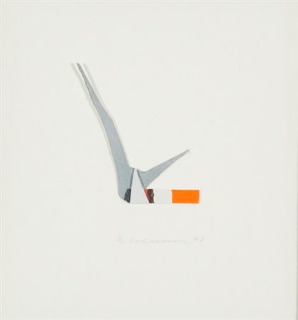 Tom Wesselmann, Smocking cigarette, 1998 Liquitex su cartoncino Bristol, cm....