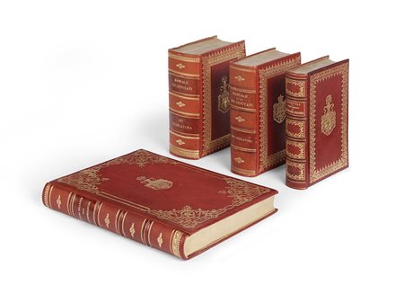 [SAVOIA] - 4 volumi rilegati per Vittorio Emanuele III. 1904-1921.Ottimi...