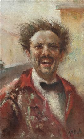 Giuseppe Maldarelli (Napoli 1885 - 1958)"Autoritratto" olio su tela (cm...