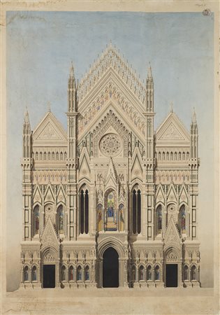 Archimede Santi Bozzetto per la facciata di Santa Maria del Fiore a Firenze...