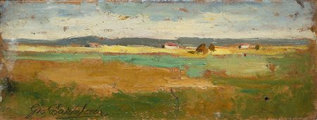 Giovanni Bartolena (Livorno 1866 - 1942)"Paesaggio toscano"olio su compensato...