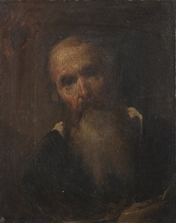 Domenico Induno (Milano 1815 - 1878)(Attribuito)"Ritratto maschile"tela...